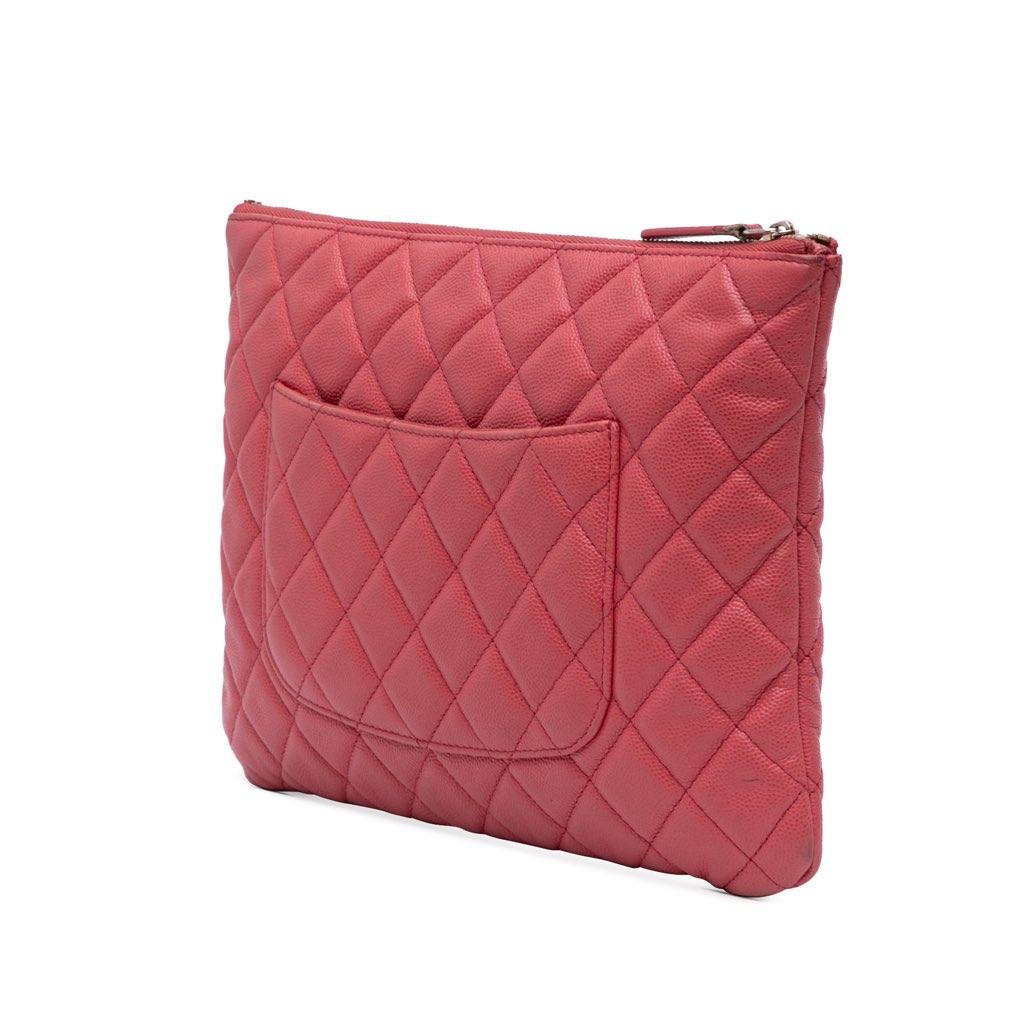 Chanel Medium Quilted Caviar O Case Clutch - 2