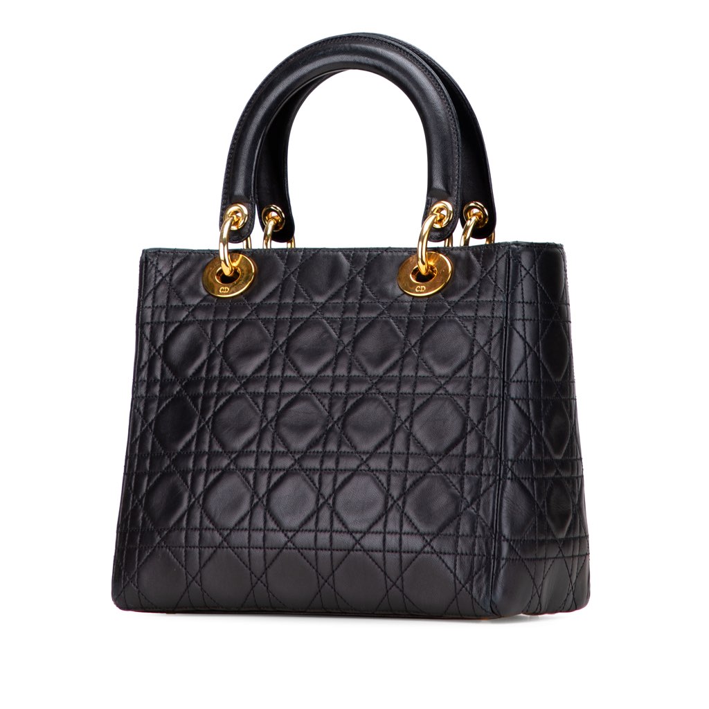 Dior Medium Lambskin Cannage Lady Dior - 2