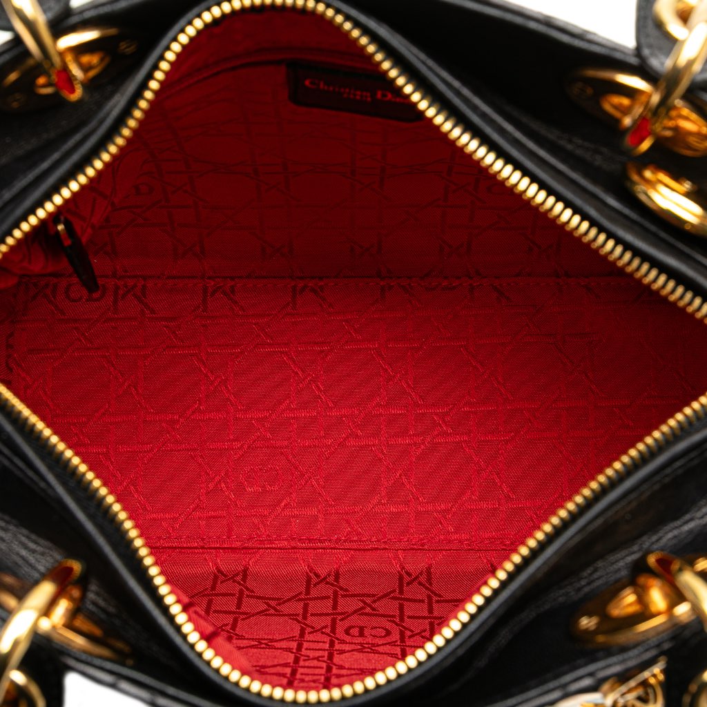 Dior Medium Lambskin Cannage Lady Dior - 4