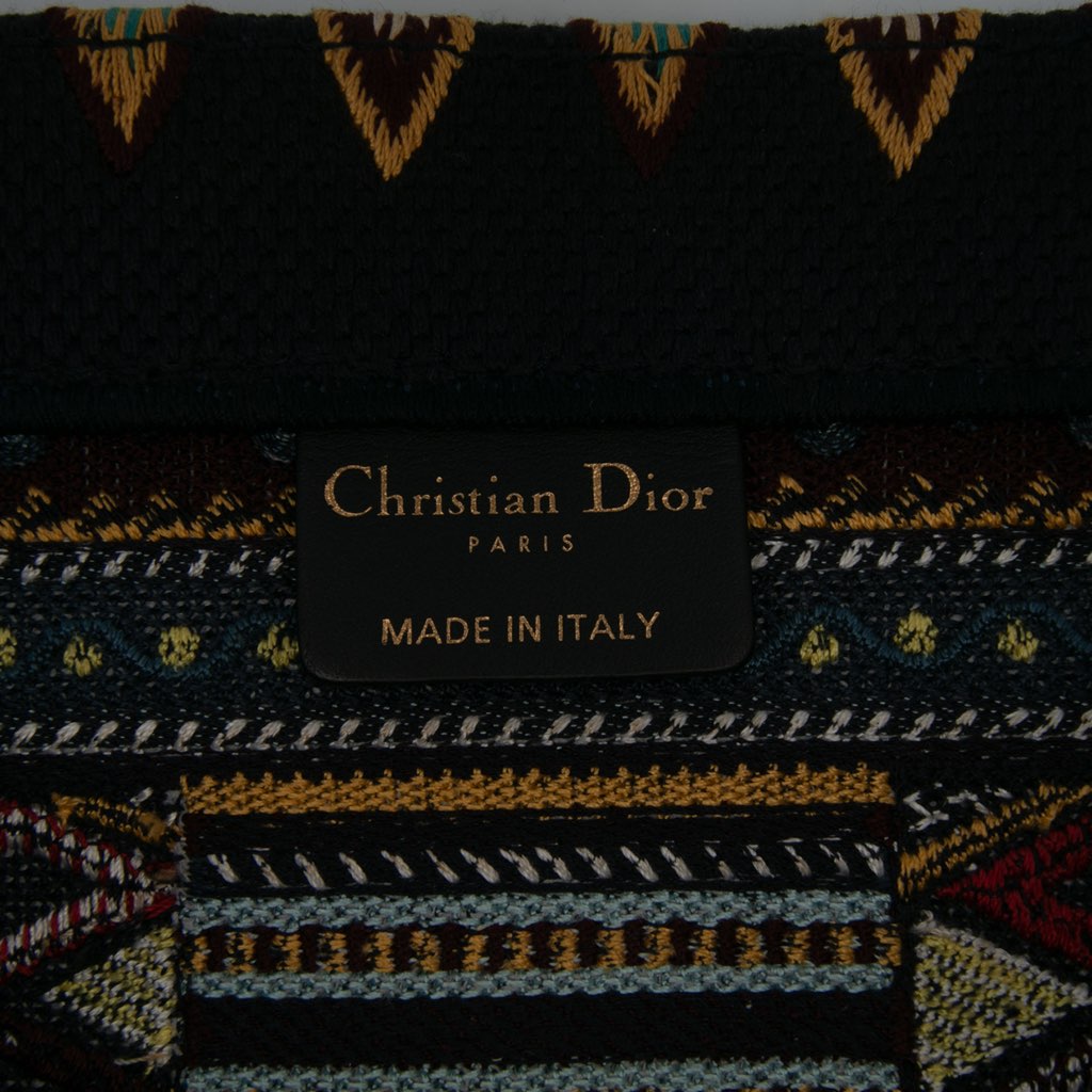 Dior Large Embroidered Canvas Book Tote - Side view