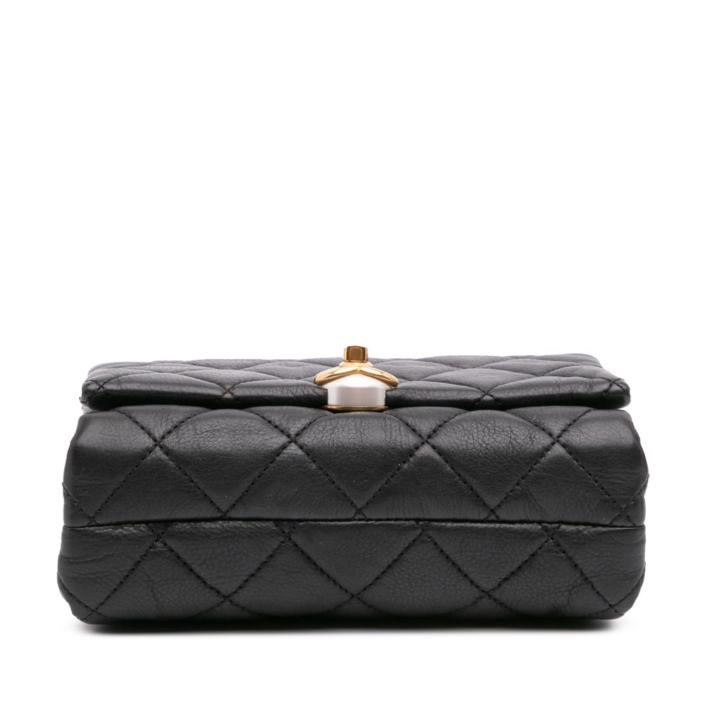 Chanel Mini Quilted Calfskin Pearl CC Accordion Flap - Image 6