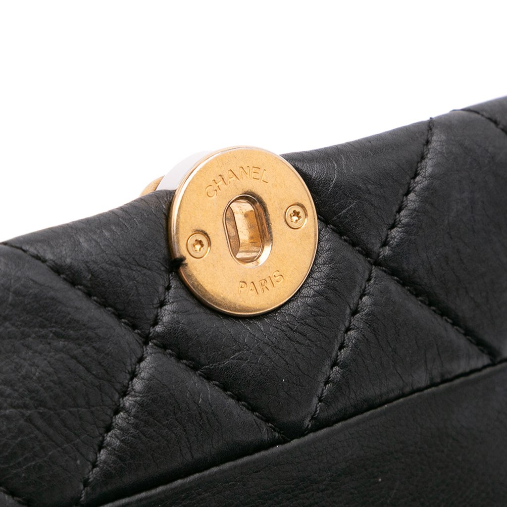 Chanel Mini Quilted Calfskin Pearl CC Accordion Flap - Image 11