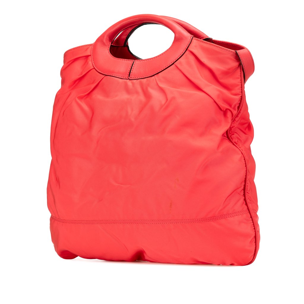 Salvatore Ferragamo Nylon Vara Shoes Satchel - Back view