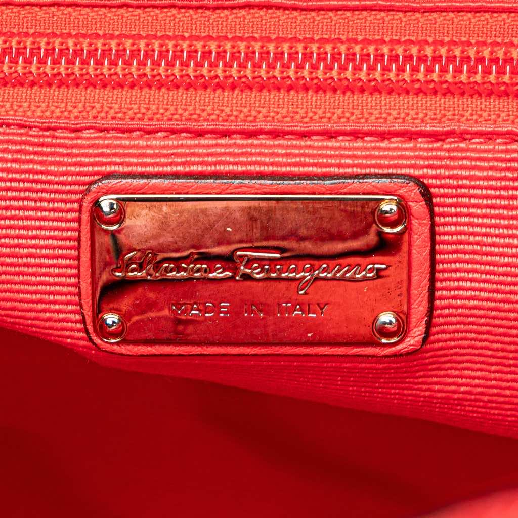 Salvatore Ferragamo Nylon Vara Shoes Satchel - Side view