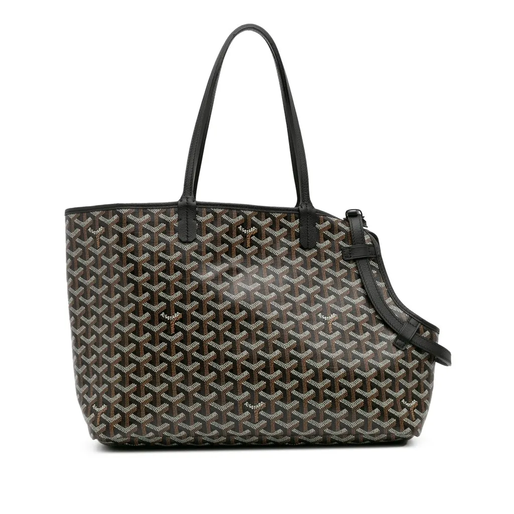 Goyard Goyardine Chien-Gris Pet Carrier Black Canvas Good - Front View