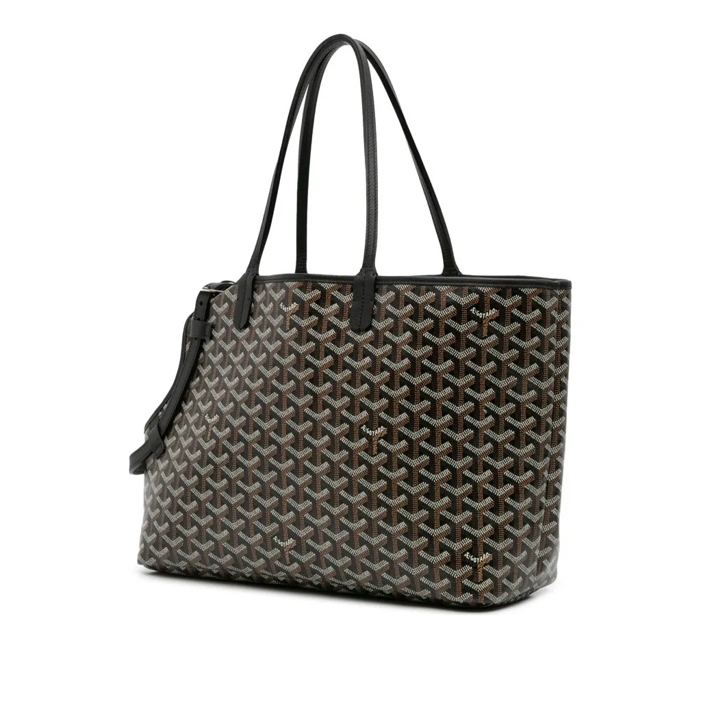 Goyard Goyardine Chien-Gris Pet Carrier Black Canvas Good - Back View