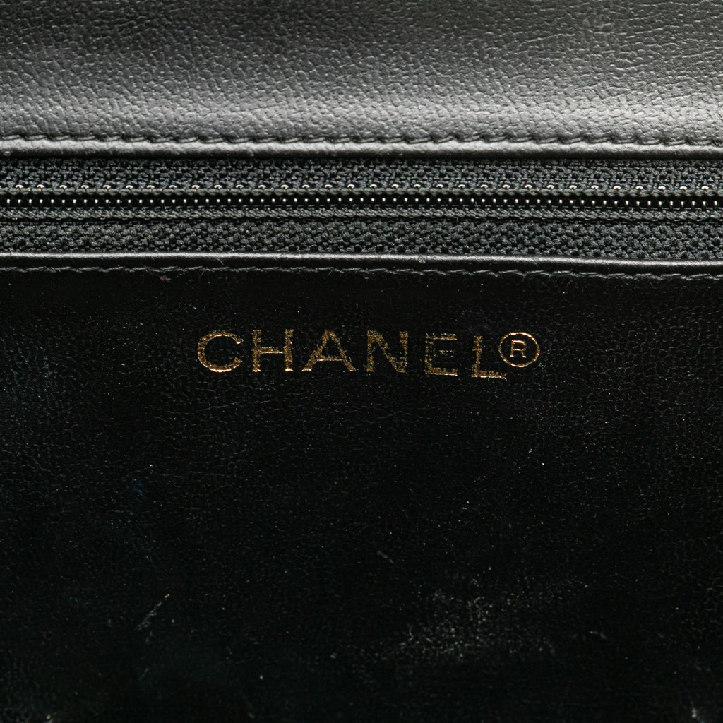 Chanel CC Stitched Calfskin Turnlock Vanity Case - Side view