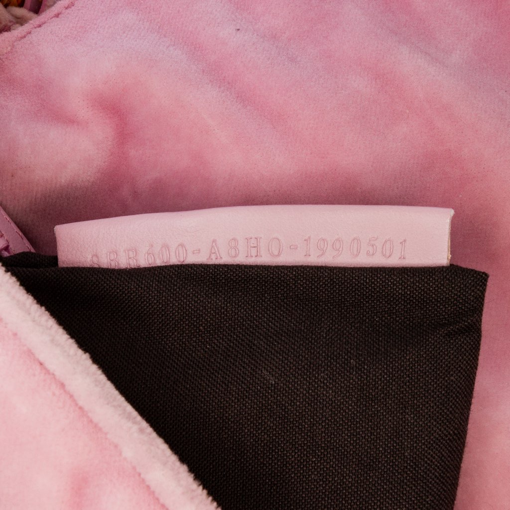 Fendi Zucca Embossed Velvet Baguette Satchel - 5