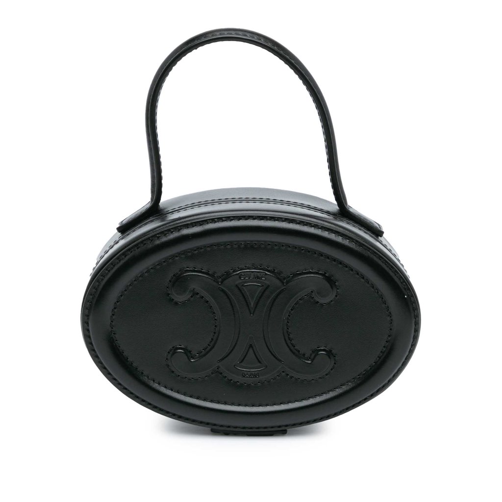Celine Calfskin Cuir Triomphe Oval Handbag