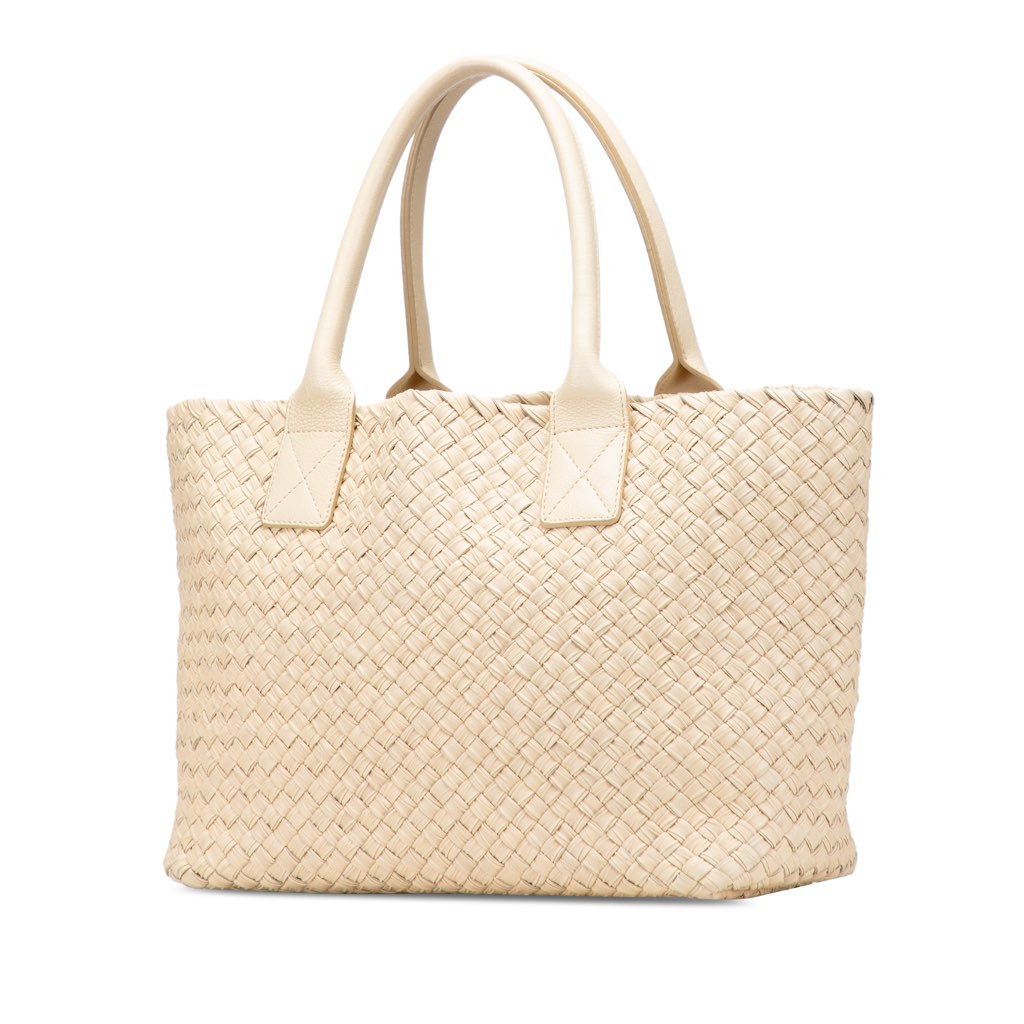 Bottega Veneta Small Lambskin Intreccio Cabat Tote - 2
