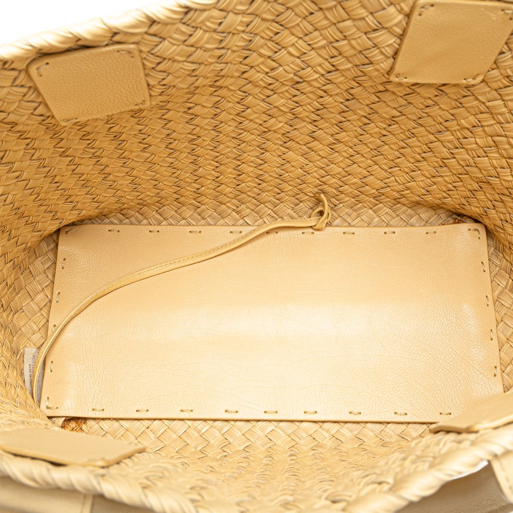 Bottega Veneta Small Lambskin Intreccio Cabat Tote - 4