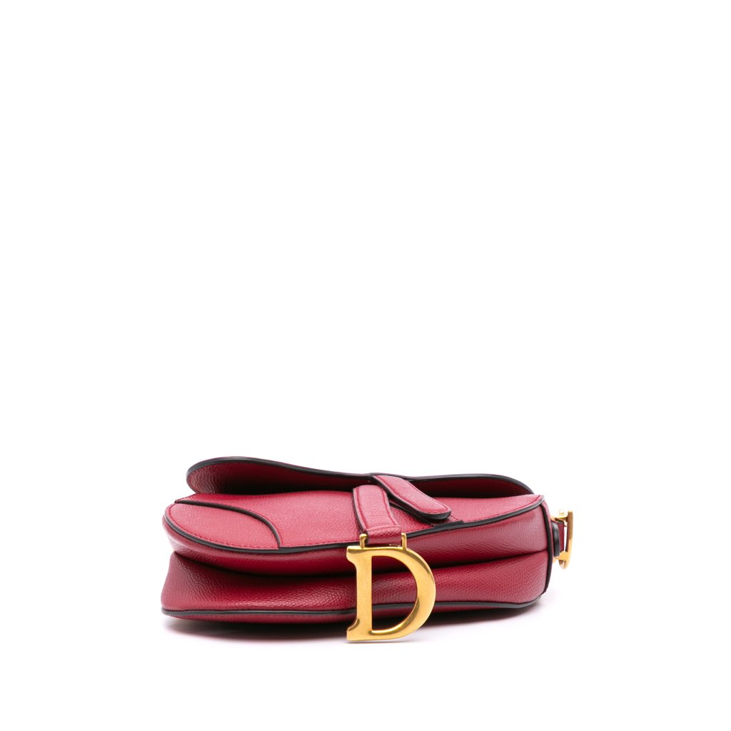 Dior Mini Grained Calfskin Saddle Bag - Image 6