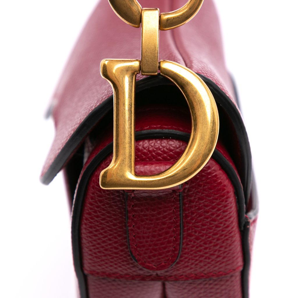 Dior Mini Grained Calfskin Saddle Bag - Detail 2