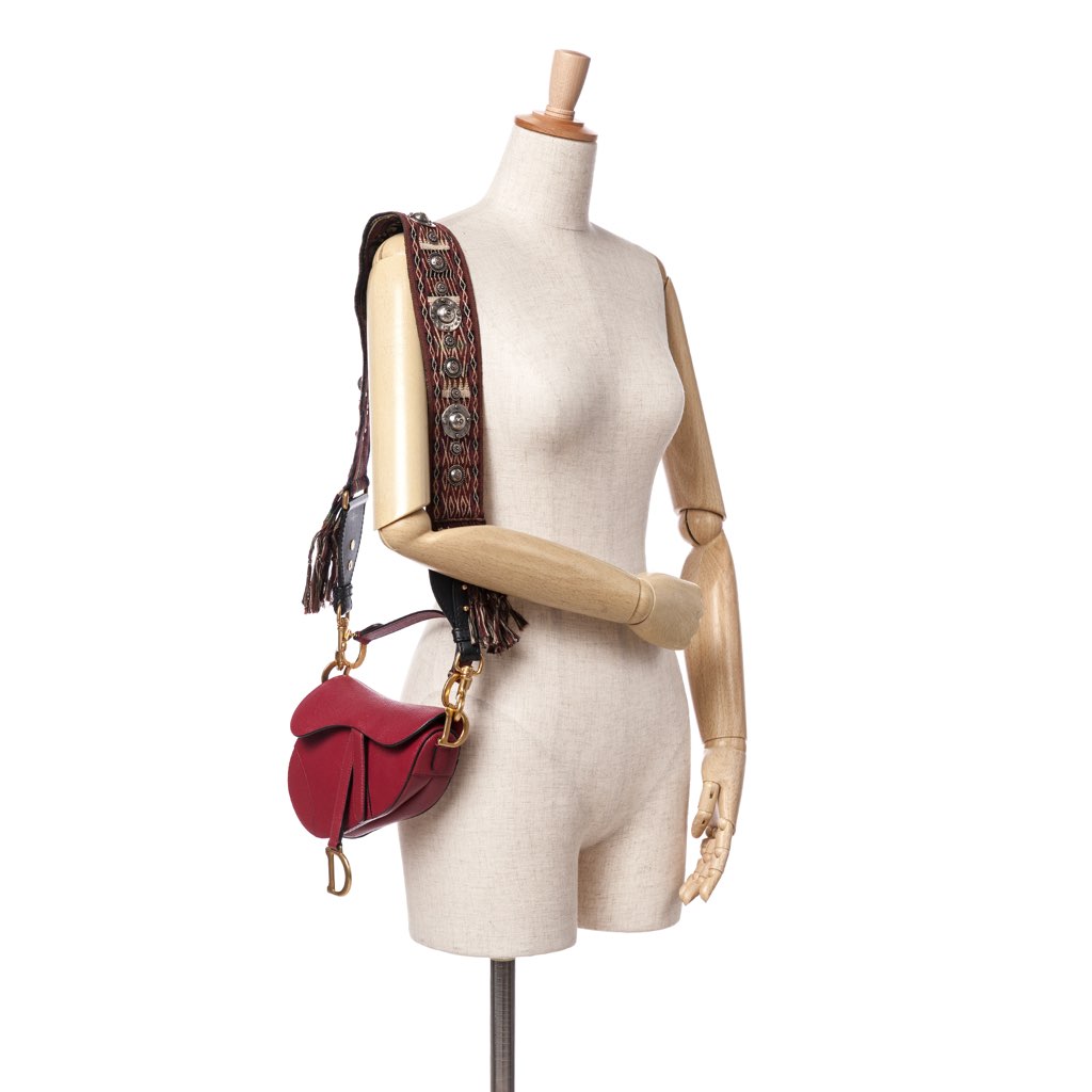 Dior Mini Grained Calfskin Saddle Bag - Image 11