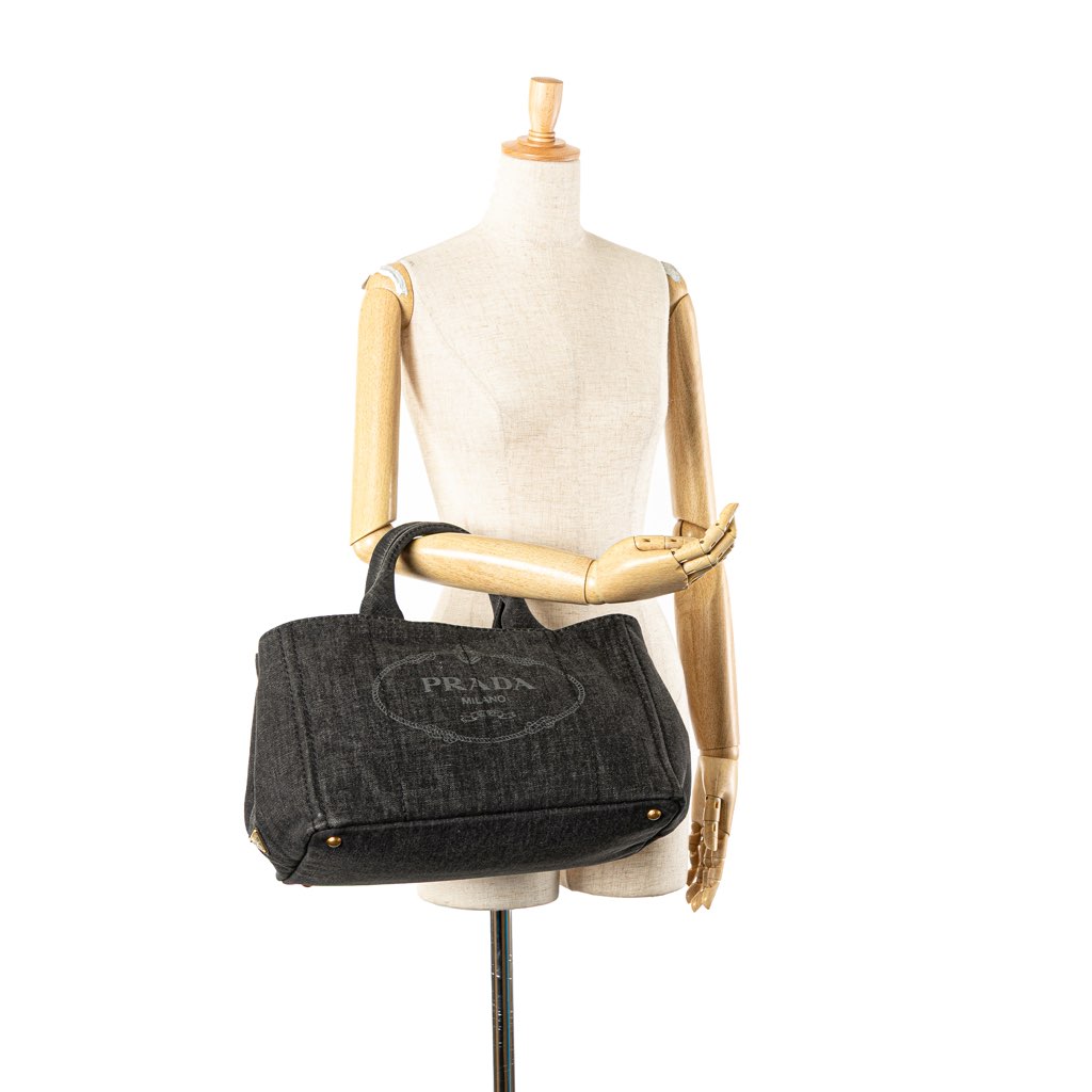 Prada Canvas Canapa Logo Satchel - Image 15
