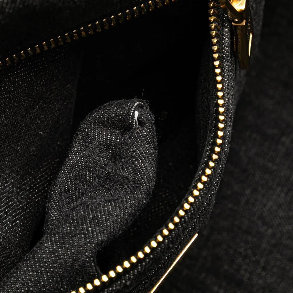 Prada Canvas Canapa Logo Satchel Black Canvas Good - Model View