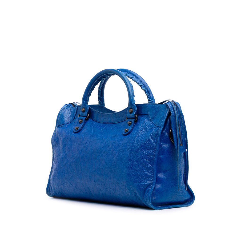 Balenciaga Lambskin Motocross Classic City Satchel - 2