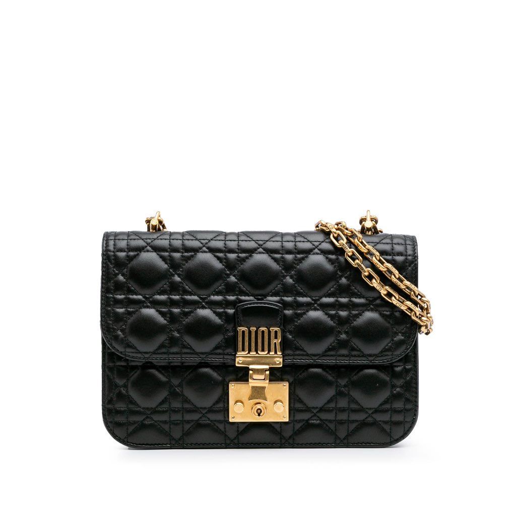 Dior Medium Lambskin Cannage DiorAddict Flap