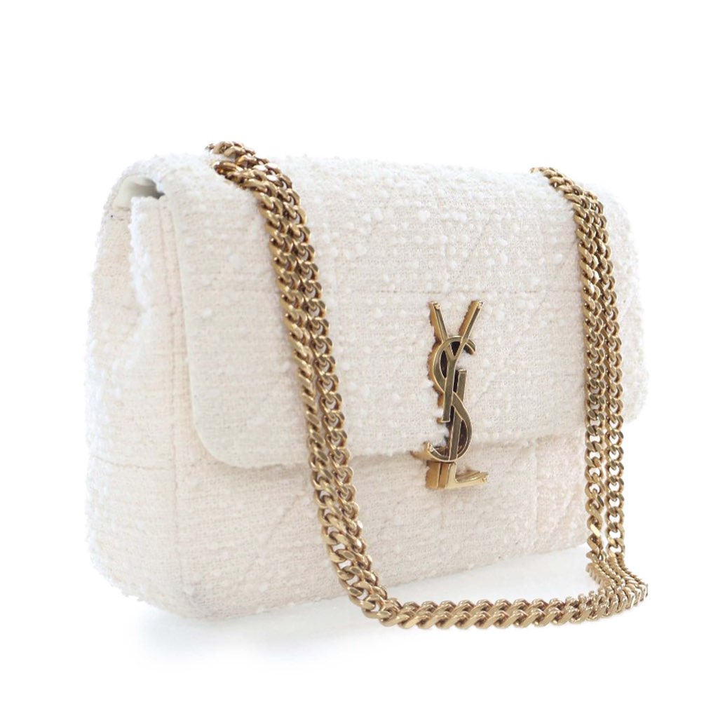 Saint Laurent Medium Boucle Tweed Patchwork Jamie Shoulder Bag - 2