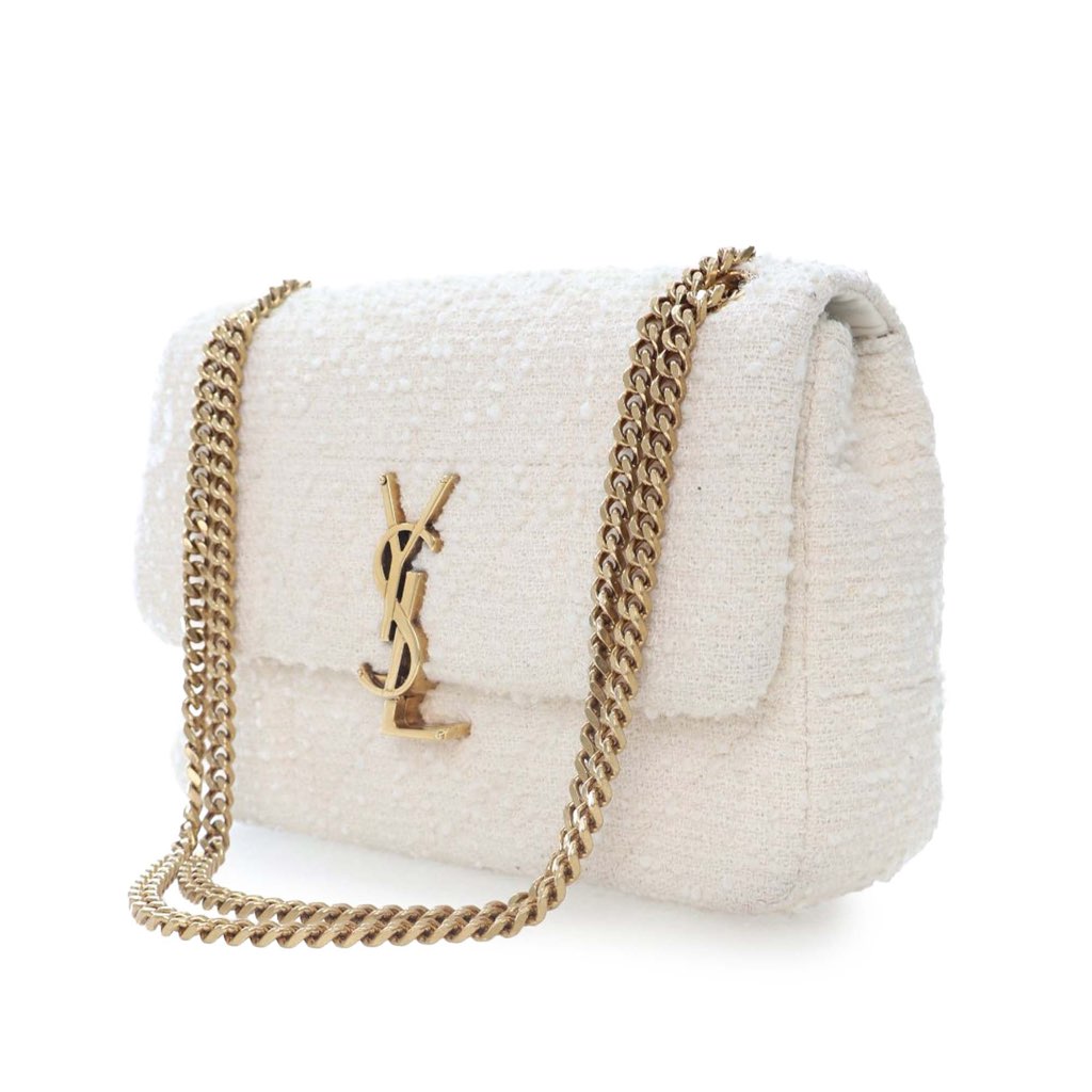 Saint Laurent Medium Boucle Tweed Patchwork Jamie Shoulder Bag - 3