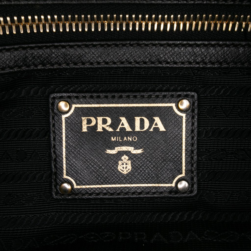 Prada Saffiano Trimmed Tessuto Satchel - 5