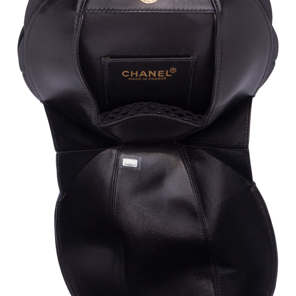 Chanel Lambskin and Satin Camellia Flower Evening Bag - 4