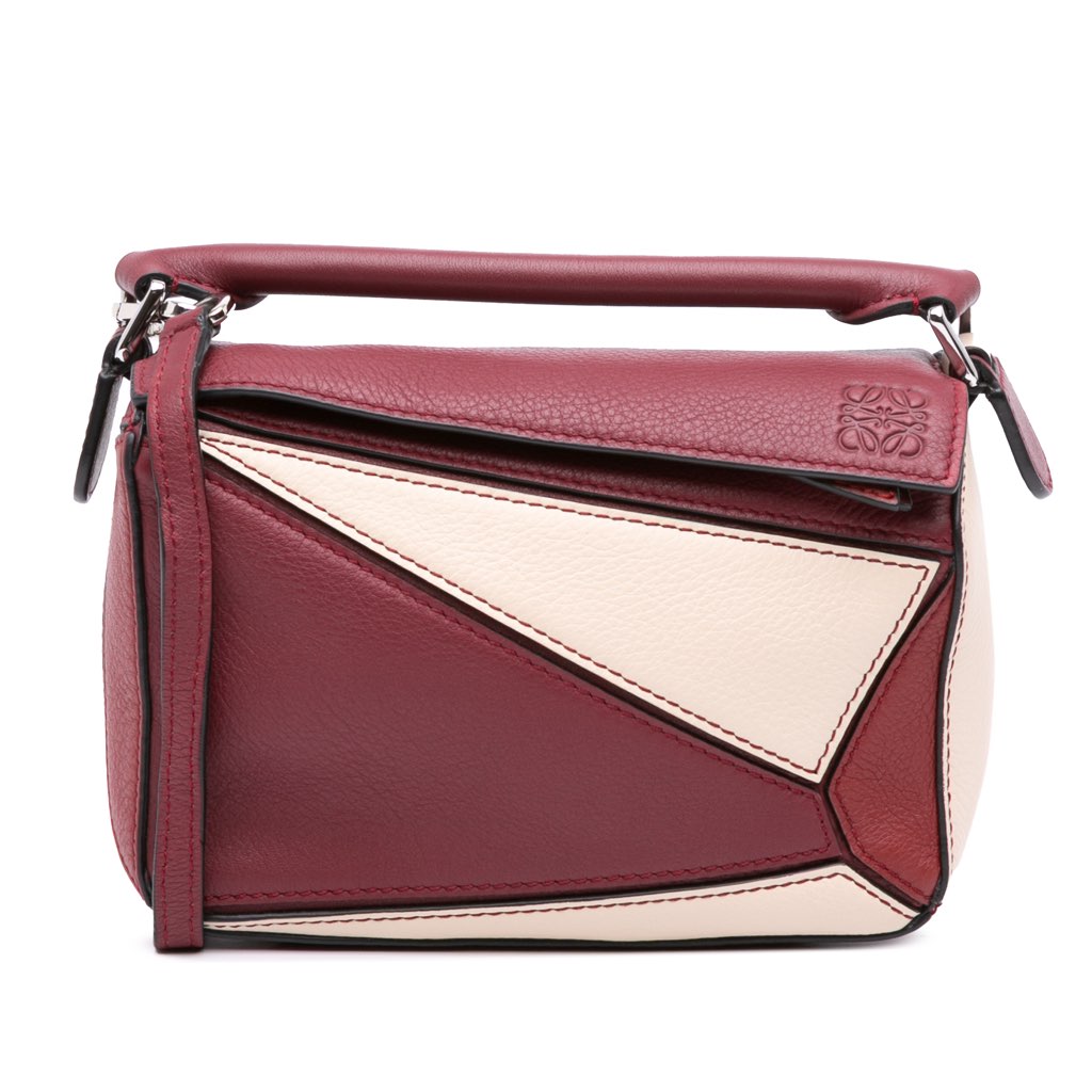 Loewe Mini Tricolor Calfskin Puzzle Satchel