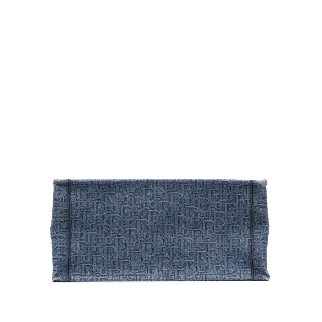 Dior Medium Oblique Denim Book Tote - Image 6