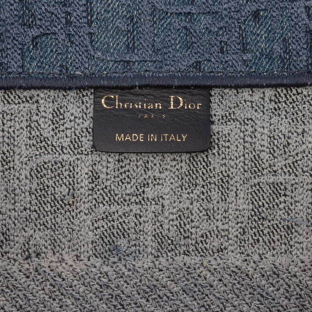 Dior Medium Oblique Denim Book Tote - Side view