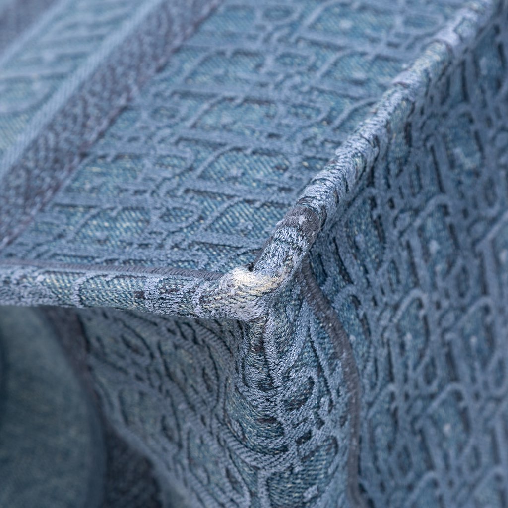 Dior Medium Oblique Denim Book Tote - Detail 2
