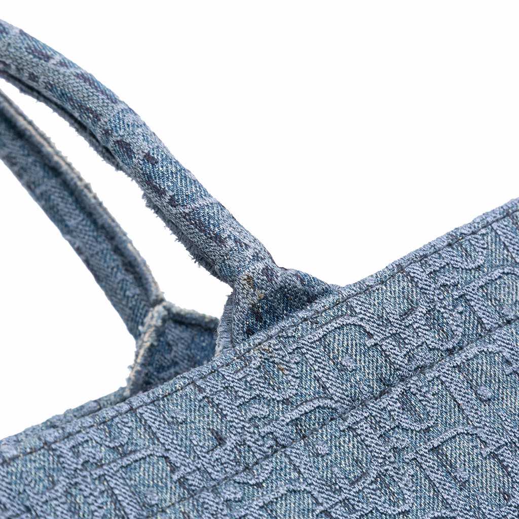 Dior Medium Oblique Denim Book Tote - Image 10