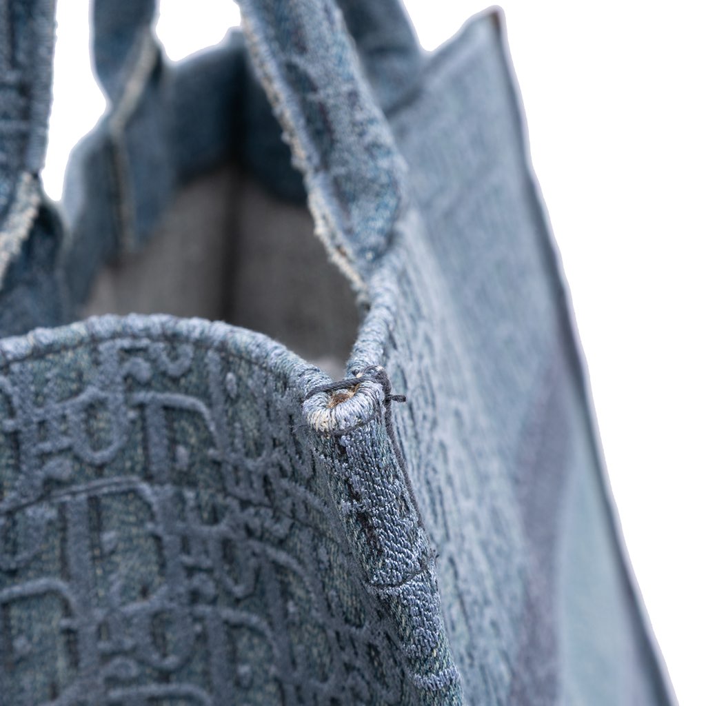 Dior Medium Oblique Denim Book Tote - Image 12