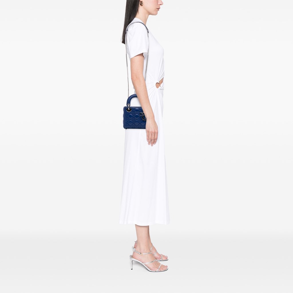 Dior Mini Lambskin Cannage Lady Dior - Image 13