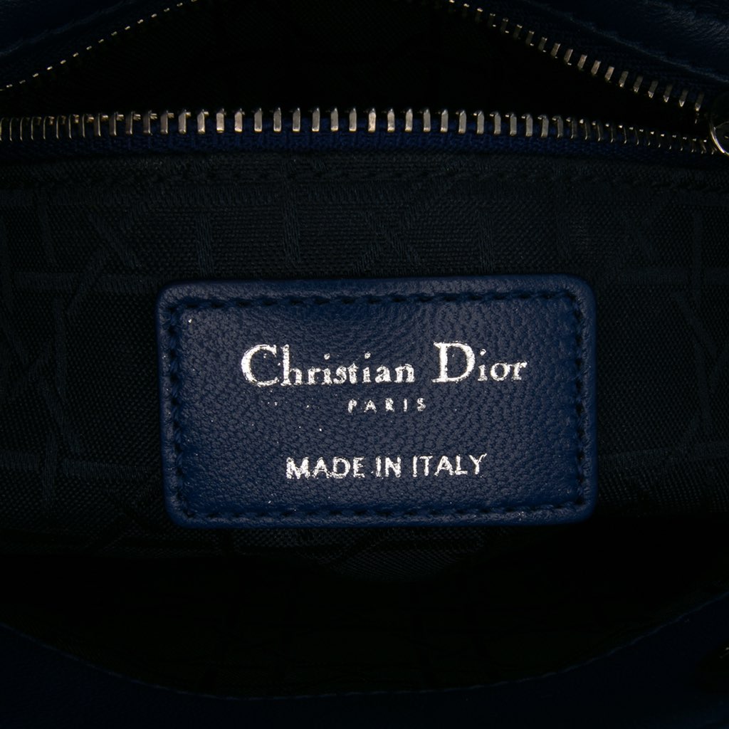 Dior Mini Lambskin Cannage Lady Dior - Side view