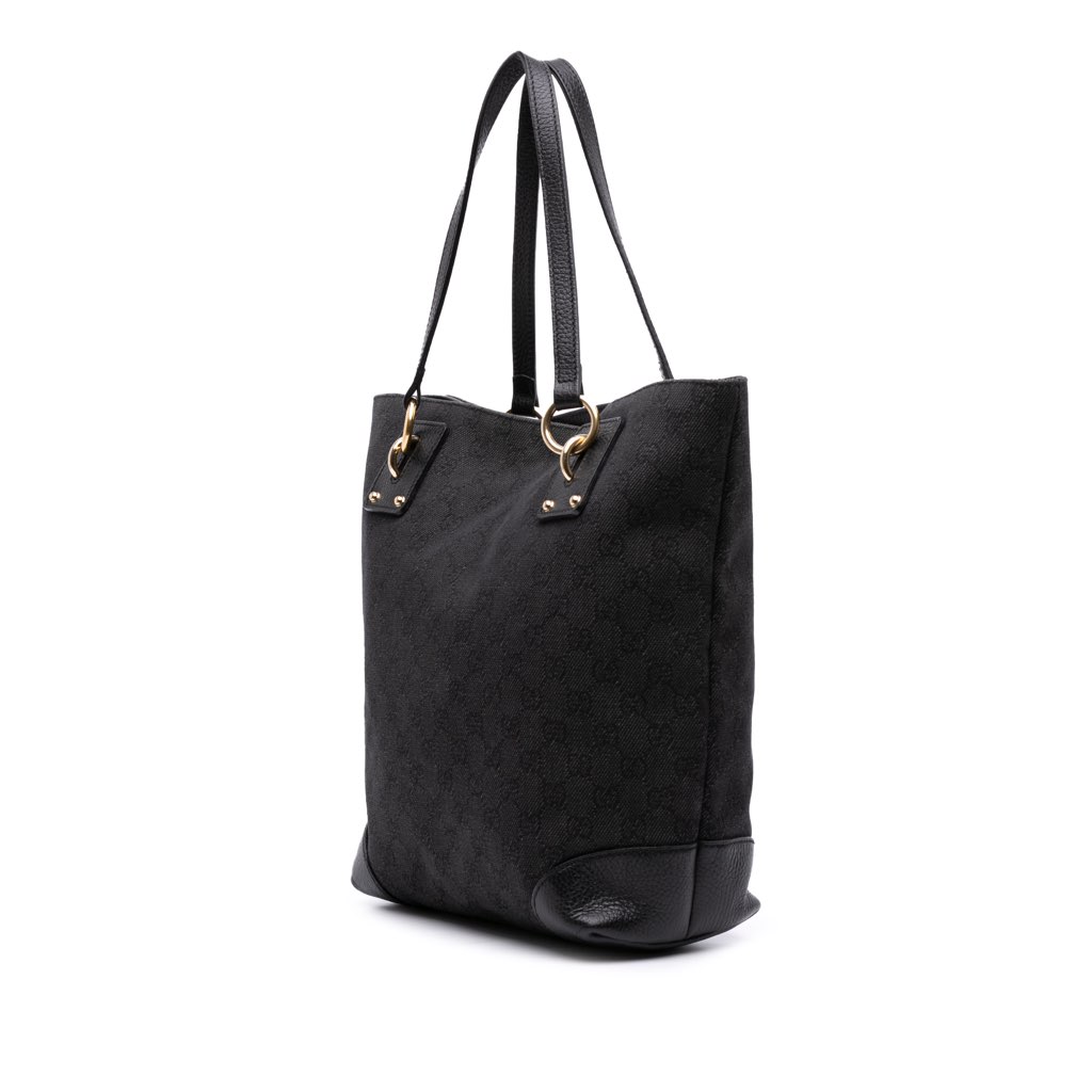 Gucci Medium GG Denim Charm Tote - Back view