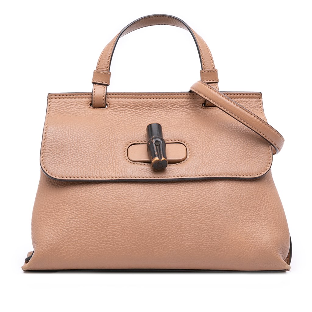 Gucci Small Leather Bamboo Daily Satchel