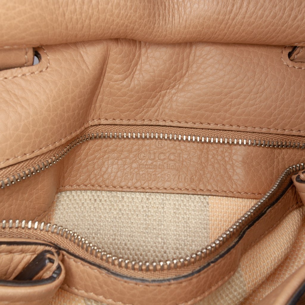 Gucci Small Leather Bamboo Daily Satchel - Side view