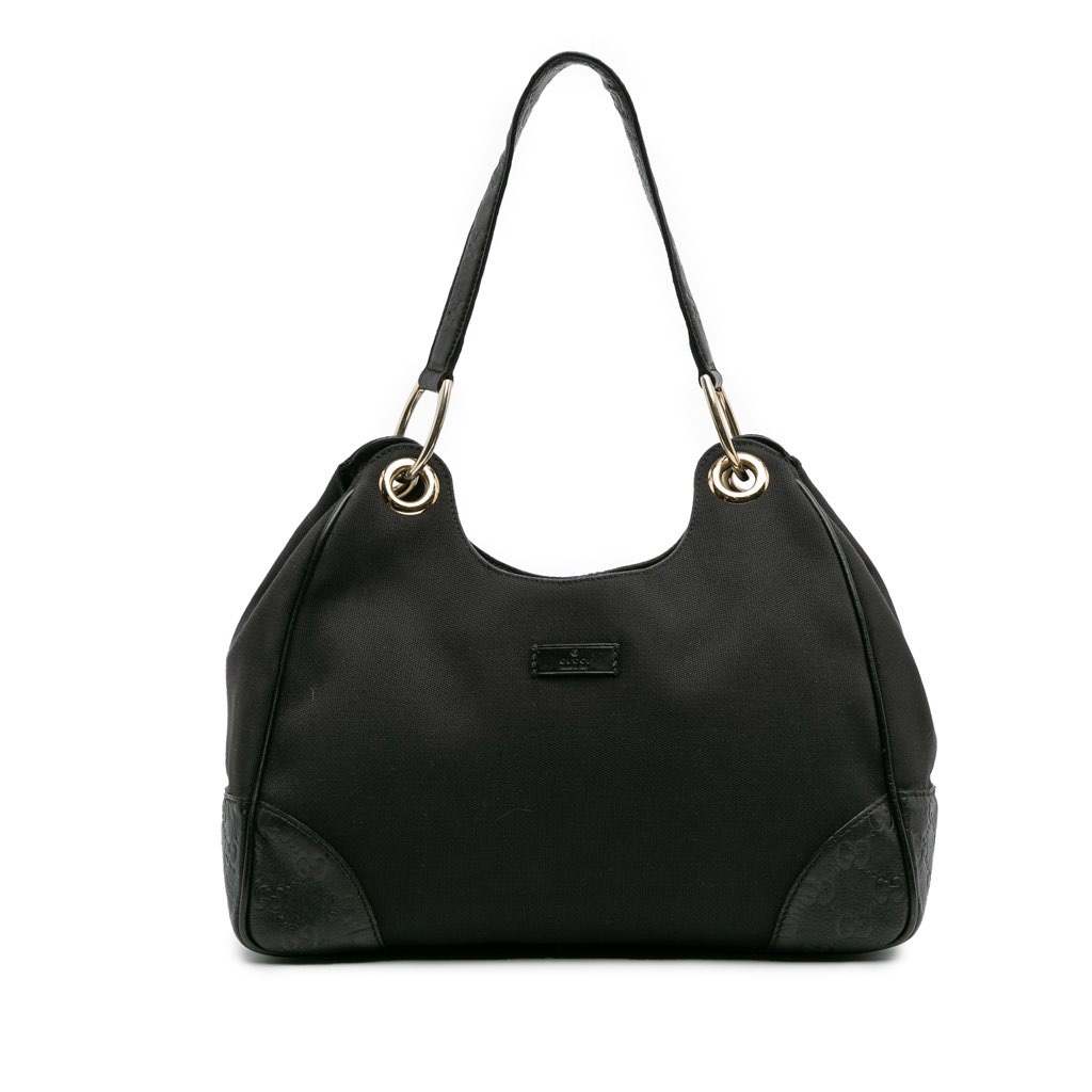 Gucci Guccissima Trimmed Canvas Colbert Shoulder Bag