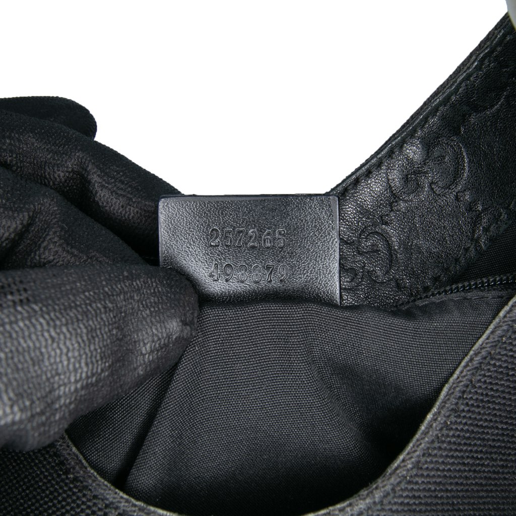 Gucci Guccissima Trimmed Canvas Colbert Shoulder Bag - Detail 1