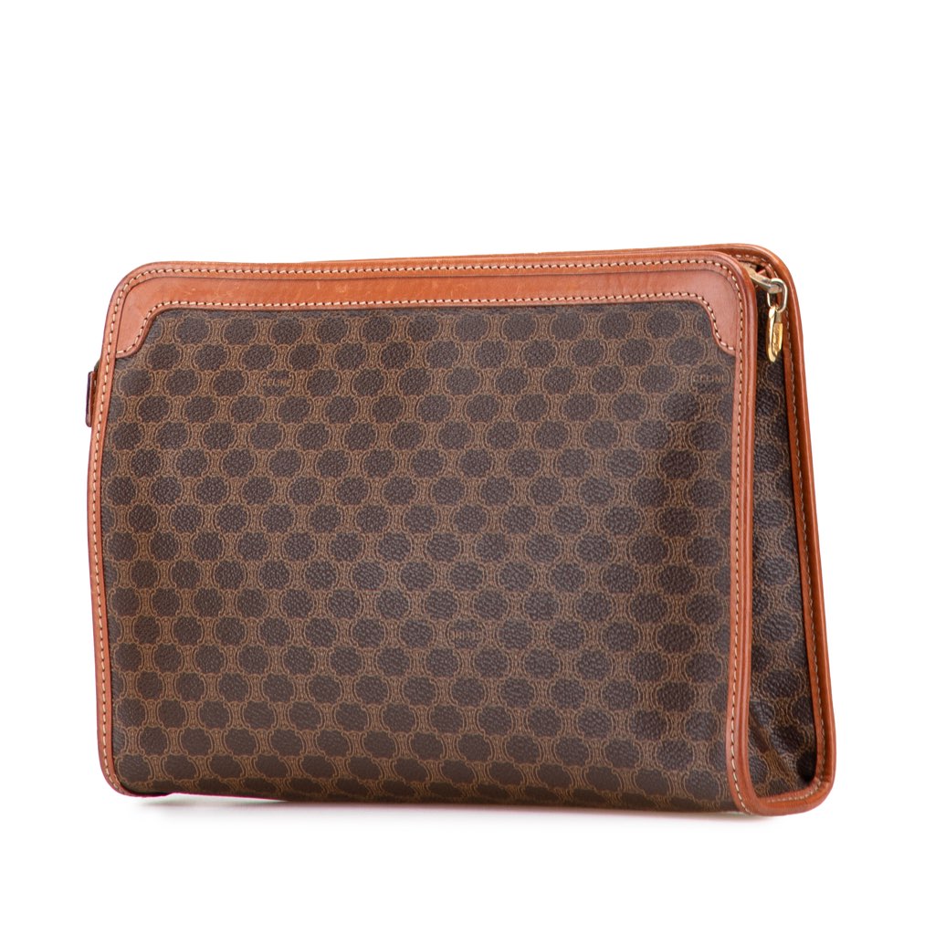 Celine Macadam Coated Canvas Clutch - 2