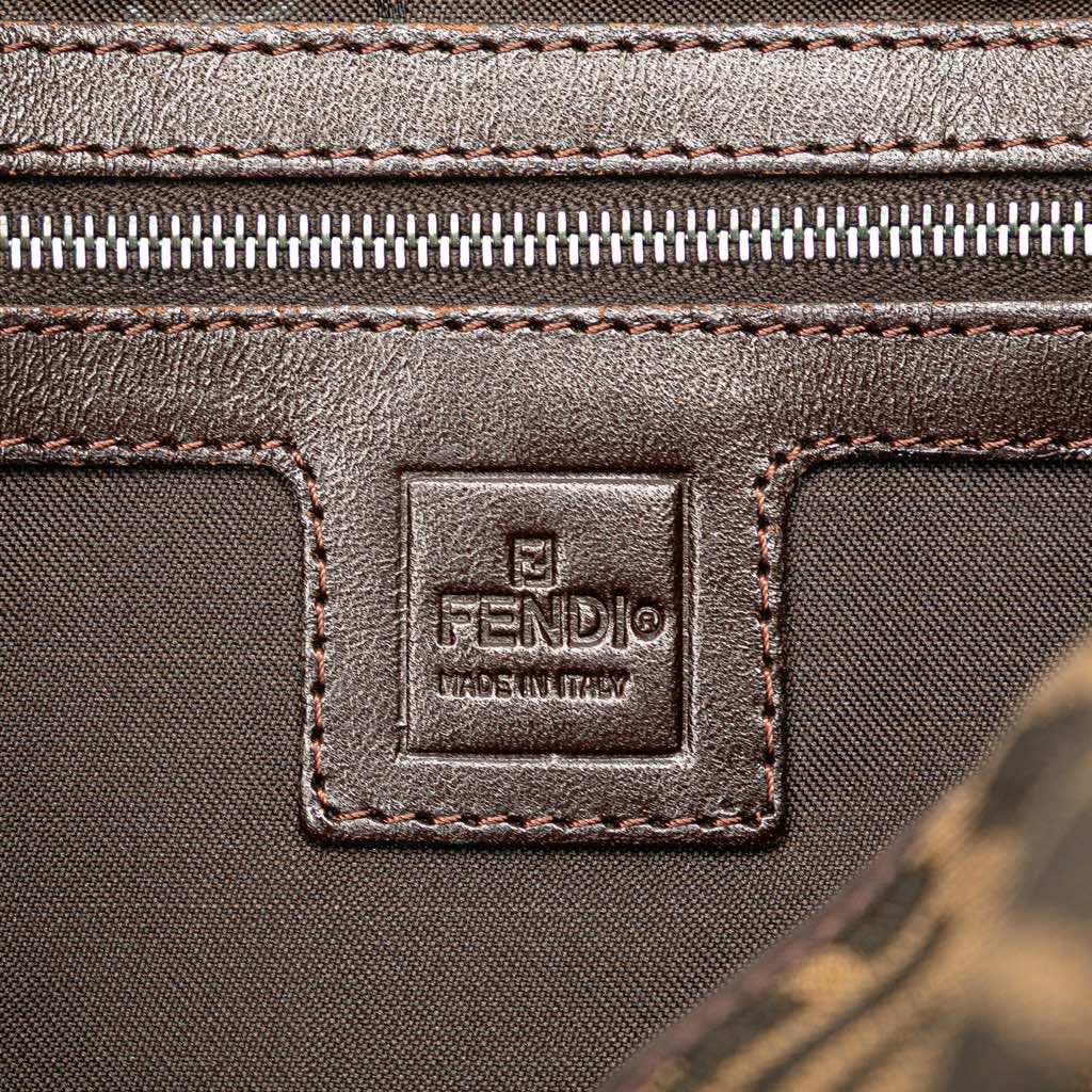 Fendi Zucca Canvas Double Flap Shoulder Bag - 5