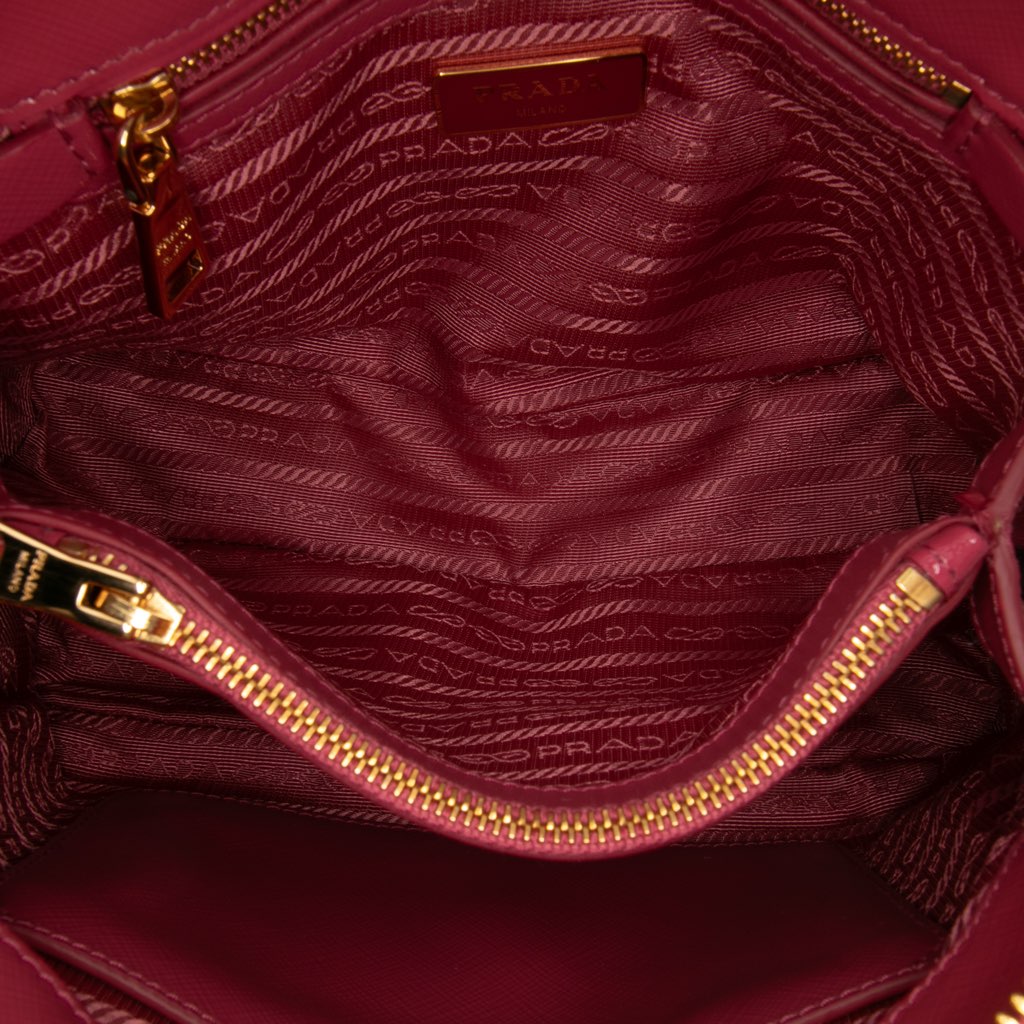 Prada Small Saffiano Vernice Promenade Satchel - 4