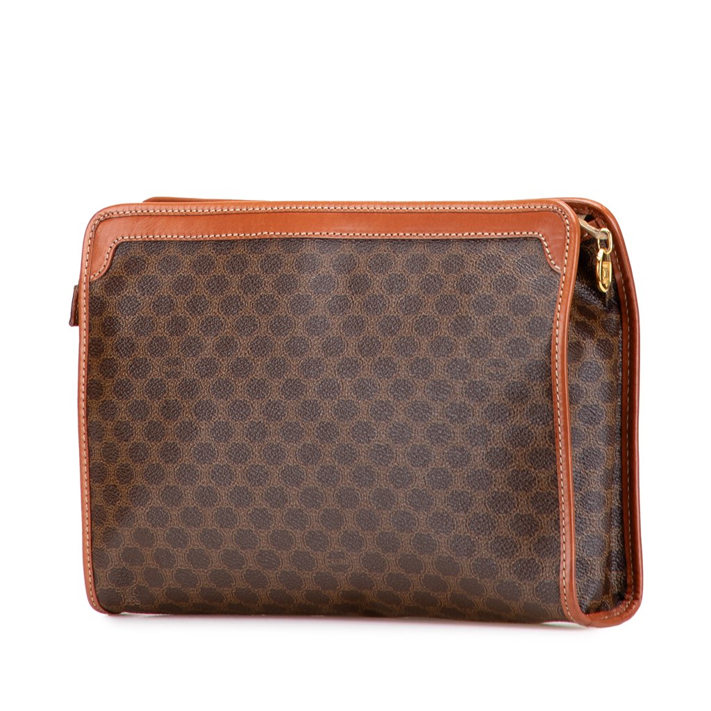 Celine Macadam Coated Canvas Clutch - 2