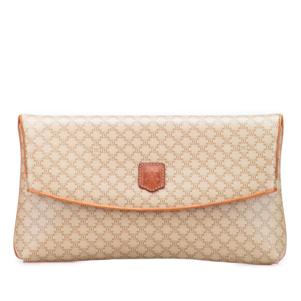 Celine Macadam Coated Canvas Clutch