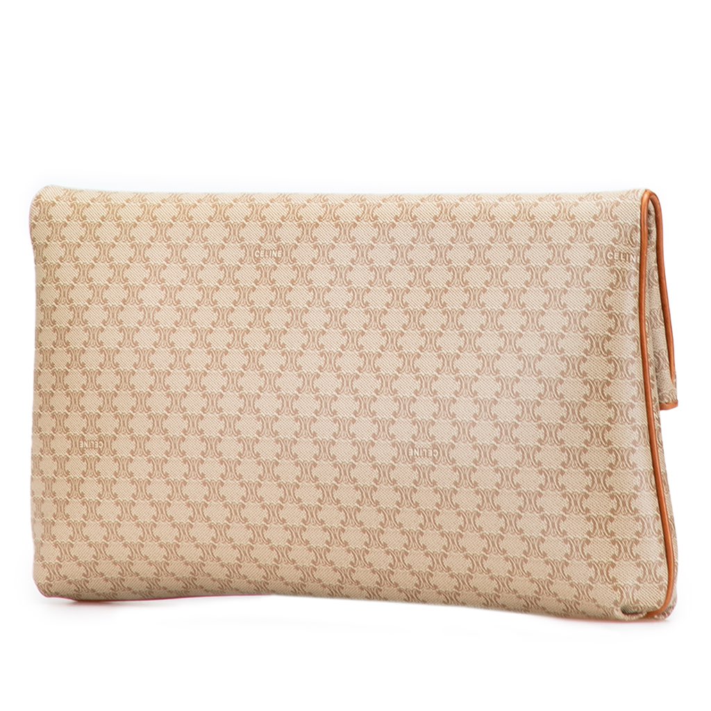 Celine Macadam Coated Canvas Clutch - Back view
