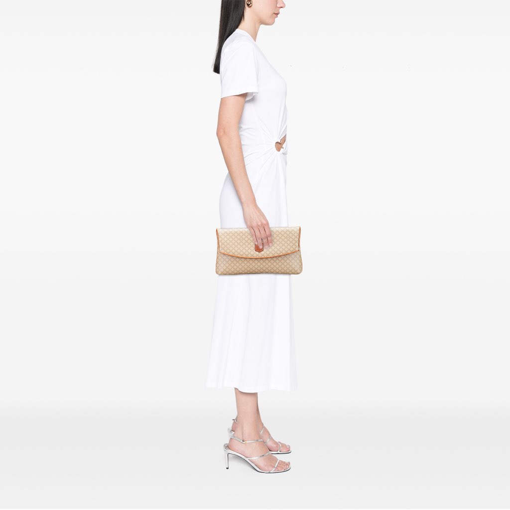 Celine Macadam Coated Canvas Clutch - Image 13