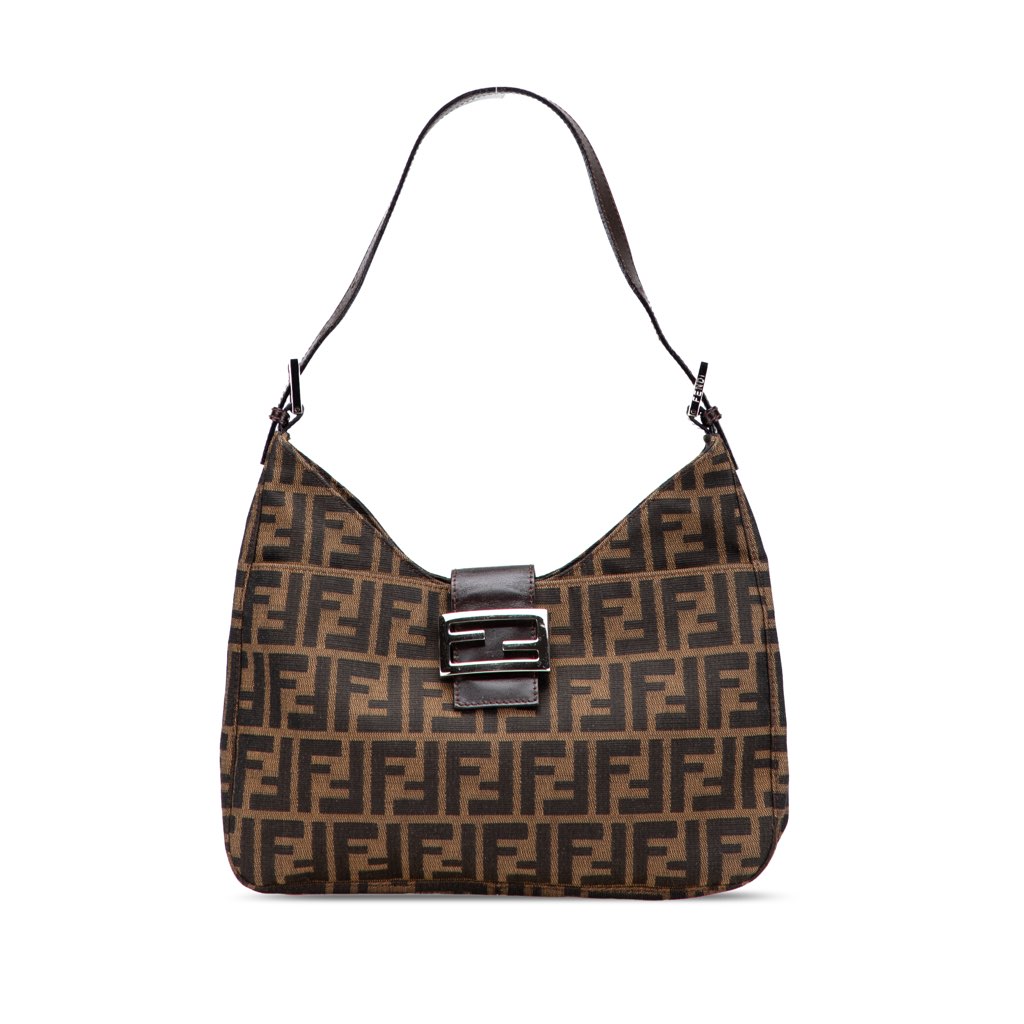 Fendi Zucca Canvas Shoulder Bag