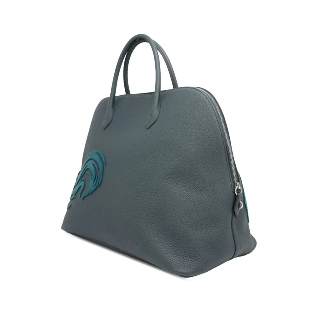 Hermès Togo Tufting Chimeres Dragon Bolide 1923 45 Green Leather Good - Back View