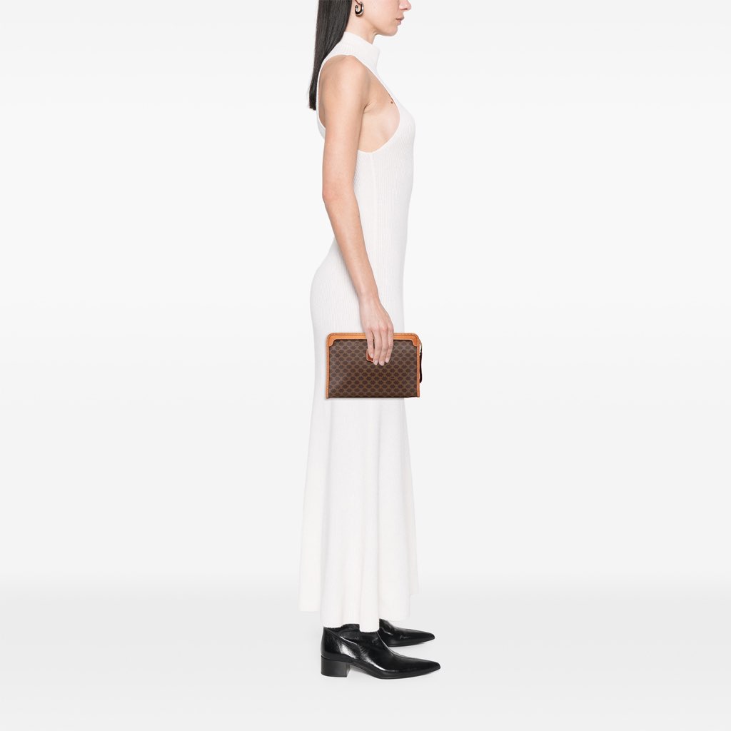 Celine Macadam Coated Canvas Clutch - Image 13