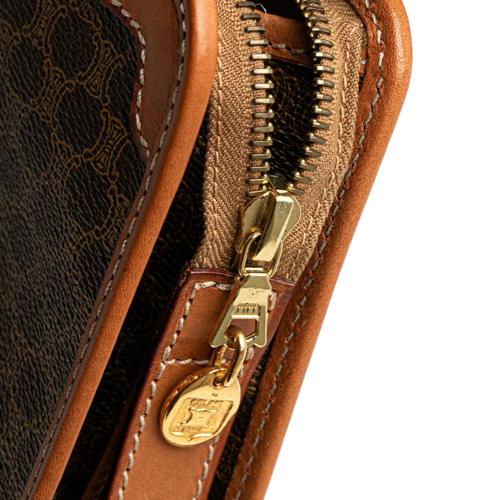 Celine Macadam Coated Canvas Clutch - Image 10